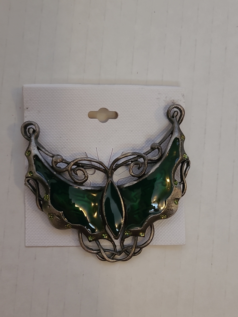 Elegant Green Enamel Butterfly Necklace - Women Jewelry